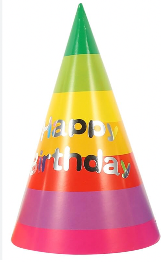 Парти шапки - Happy Birthday - 6 броя