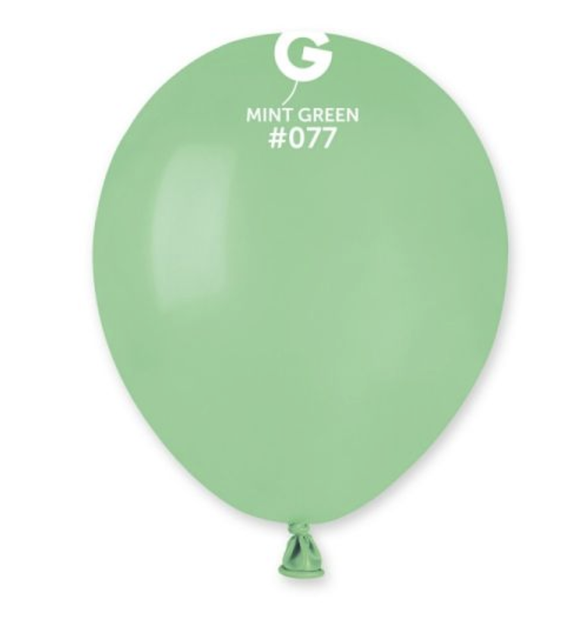 Балони Класик зелени Мента (Mint Green) - 100 броя - 13 см