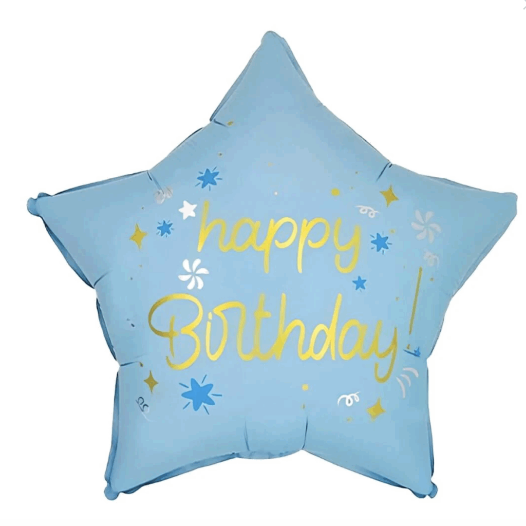 БАЛОН ФОЛИО Happy Birthday - 40 см светло син