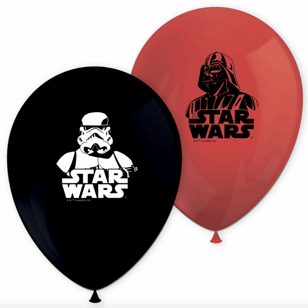 Балони Star Wars – 8 броя – 28 см | Лицензиран парти комплект