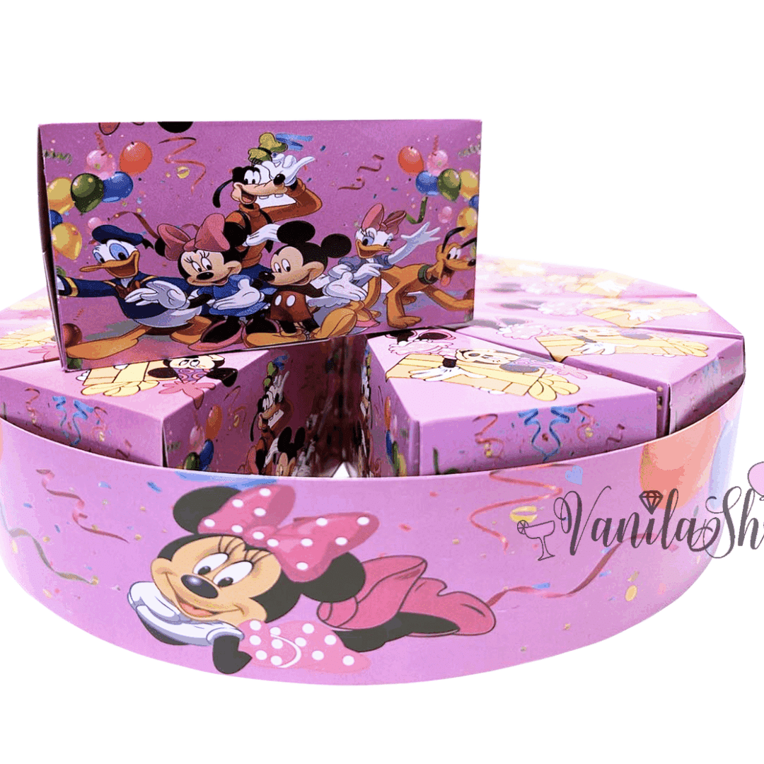 Торта от картон -" Мини Маус" (Minnie Mouse) - 13 парчета