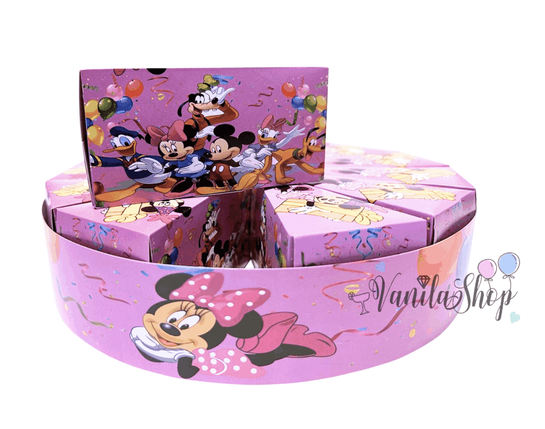 Торта от картон -" Мини Маус" (Minnie Mouse) - 13 парчета