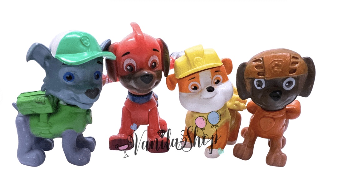 Фигурки за торта Пес Патрул (Paw Patrol) пластмасови - 4 броя