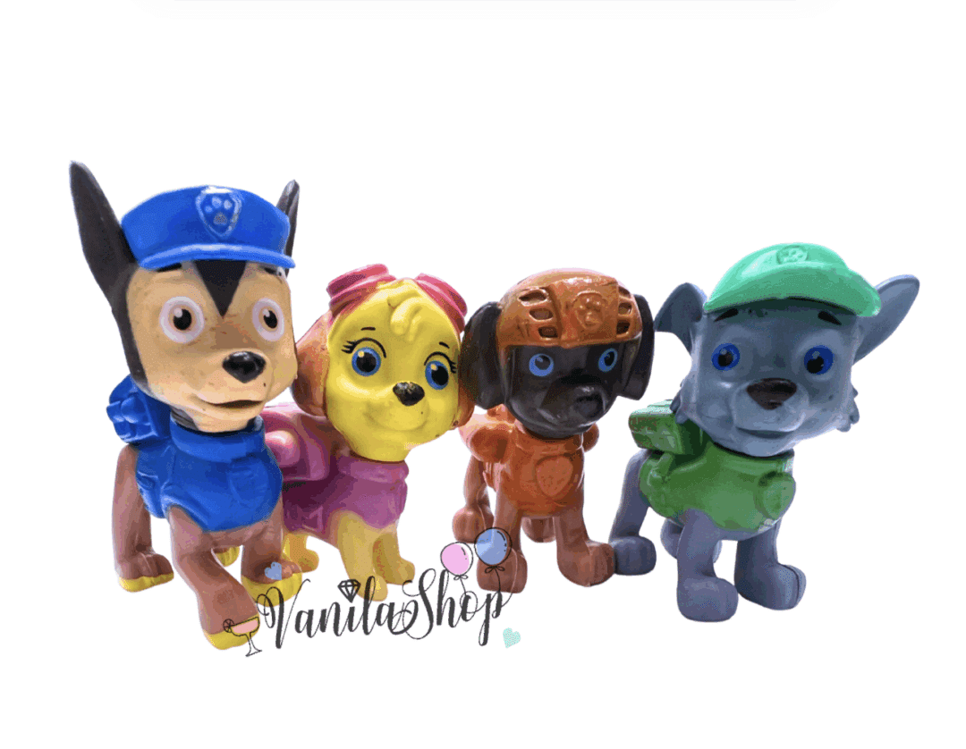 Фигурки за торта Пес Патрул (Paw Patrol) пластмасови - 4 броя - Image 2