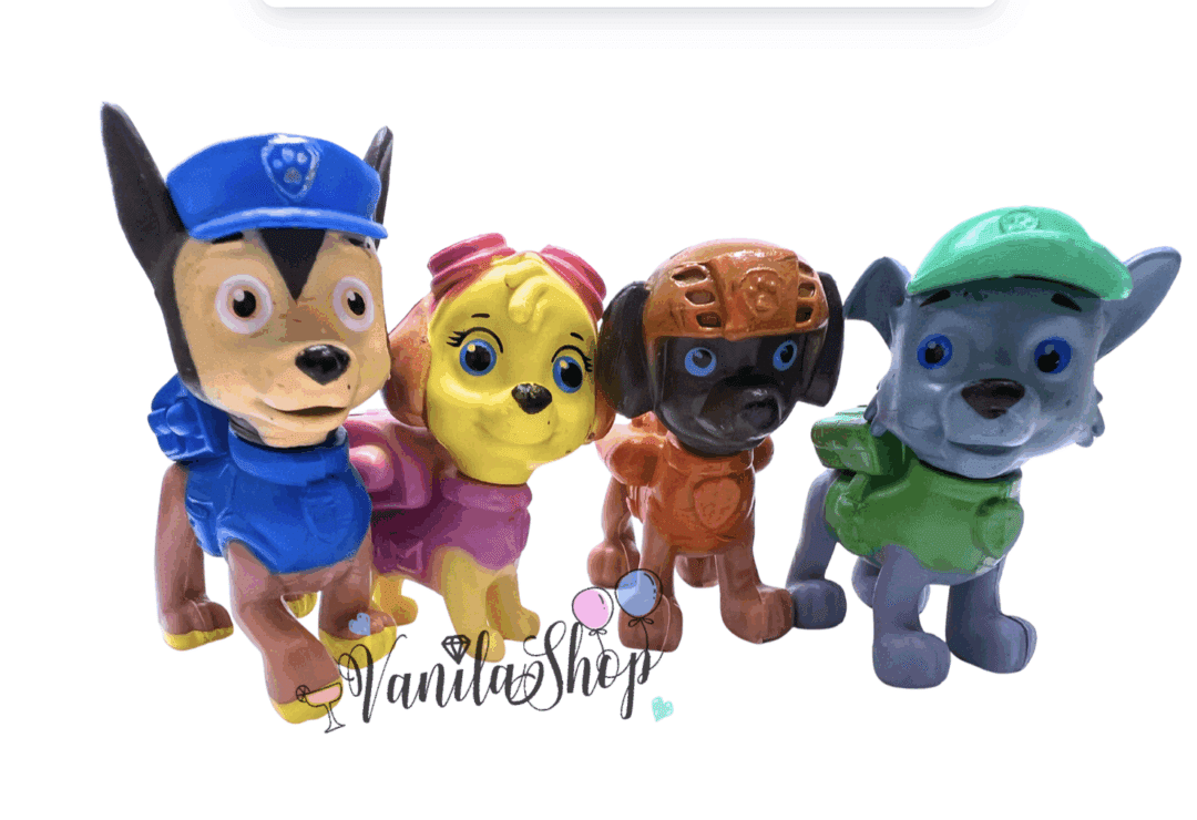 ChatGPT said: Фигури за торта Пес Патрул (Paw Patrol) - 4 броя
