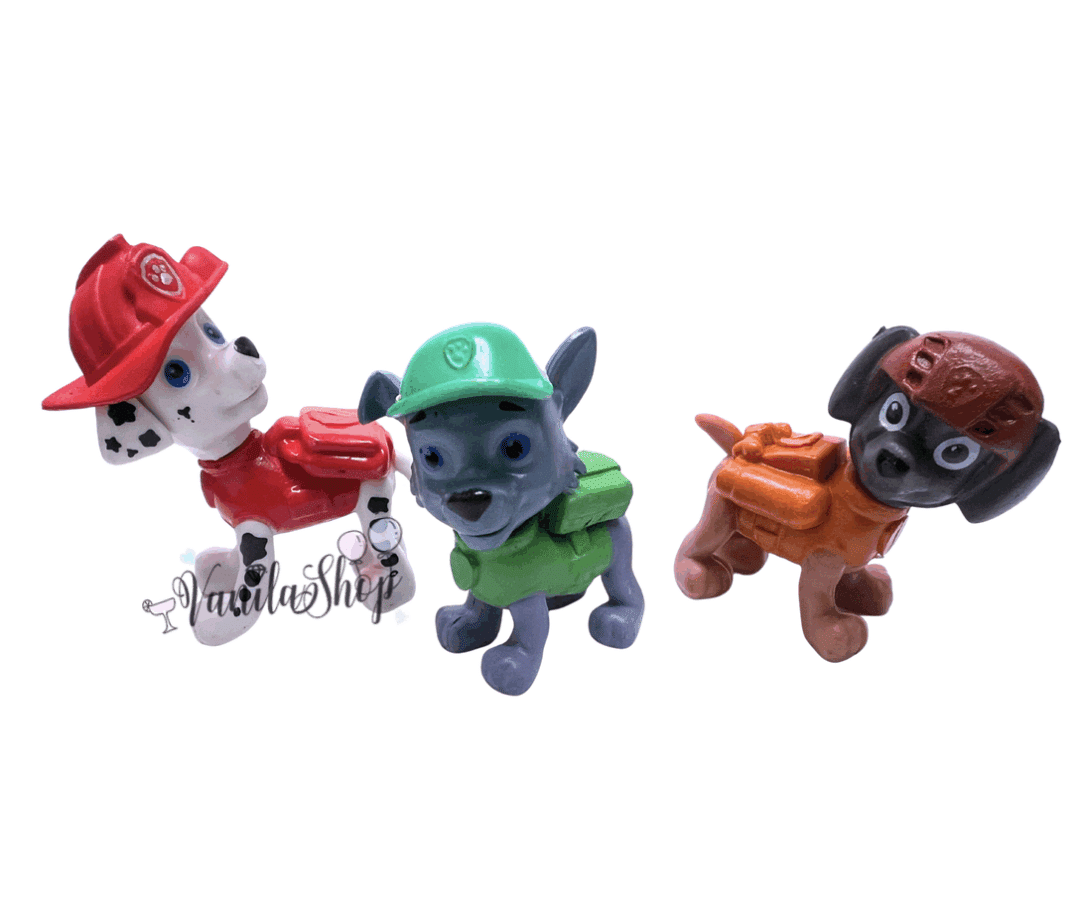 Фигурки за торта Пес Патрул (Paw Patrol)  пластмасови   - 3 броя - Image 2