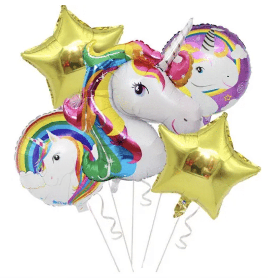 Луксозен комплект големи балони Еднорог ( UNICORN) - 5 броя