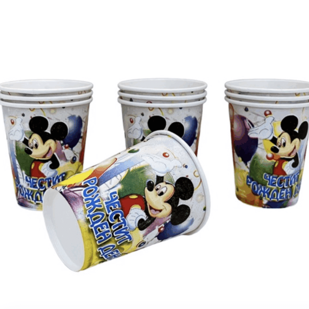 Парти чаши Мики Маус (Mickey Mouse) - 10 БРОЯ