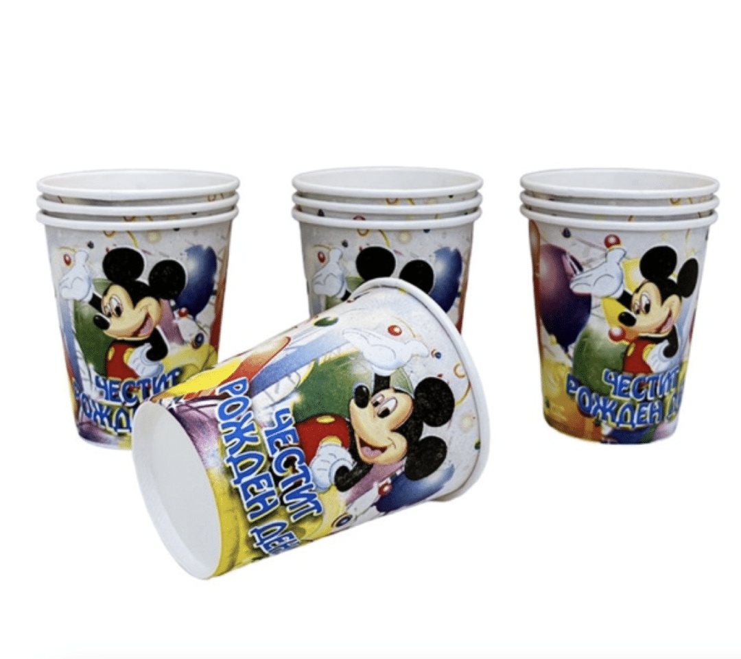 Парти чаши Мики Маус (Mickey Mouse) - 10 БРОЯ