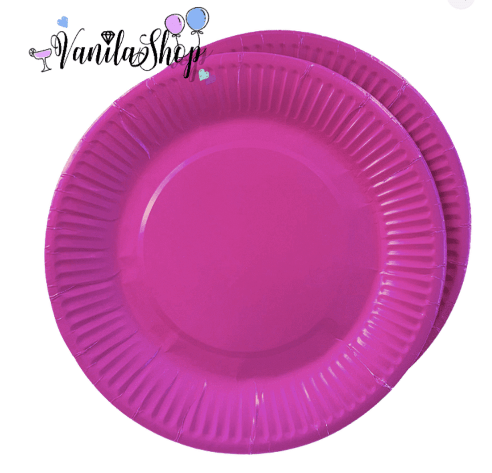 Парти чинии цикламени /10 броя в опаковка/ - 18 см