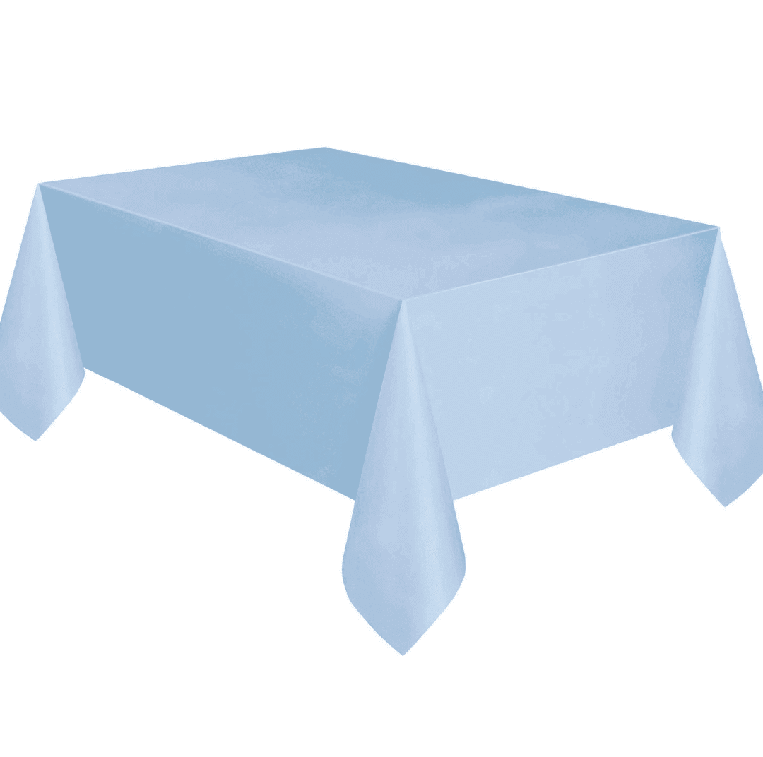 Парти покривка светло синя - 137 х 183 см