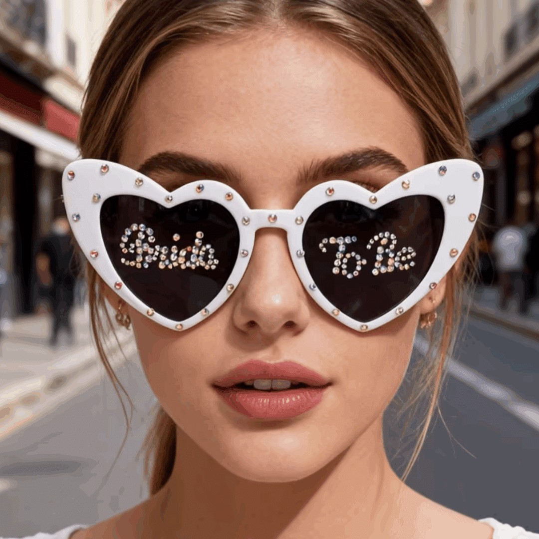 Парти очила „Bride To Be“ във формата на сърца