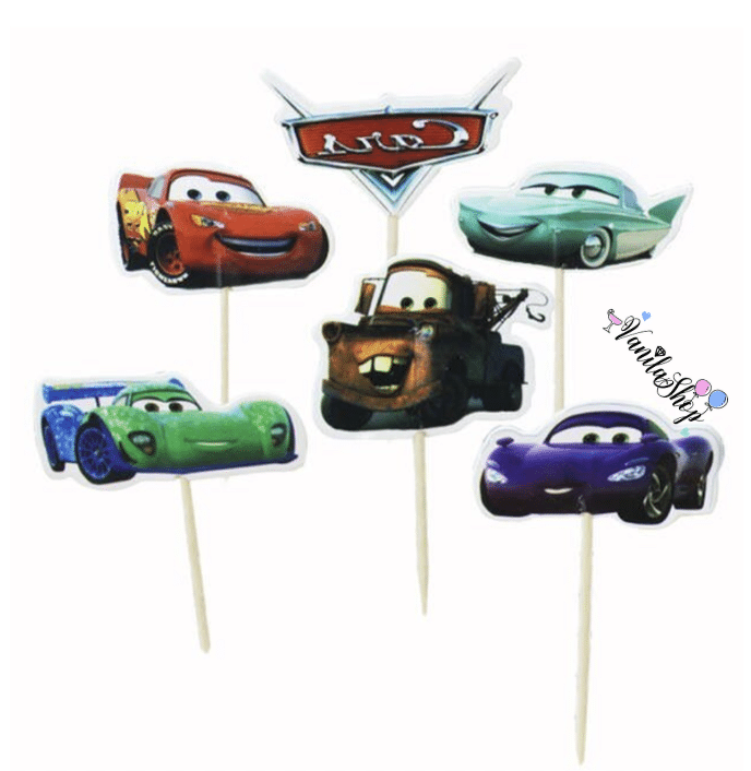 Топери за мъфини „Колите“ (Cars) – Сет от 12 броя