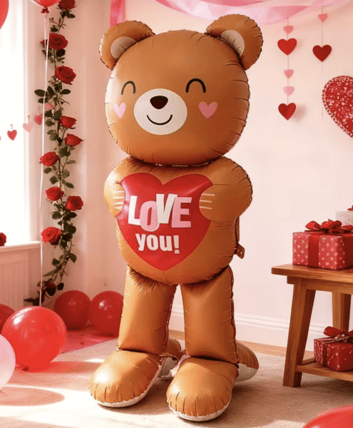Фолиев балон „Мече Love You" – 113 х 40 см