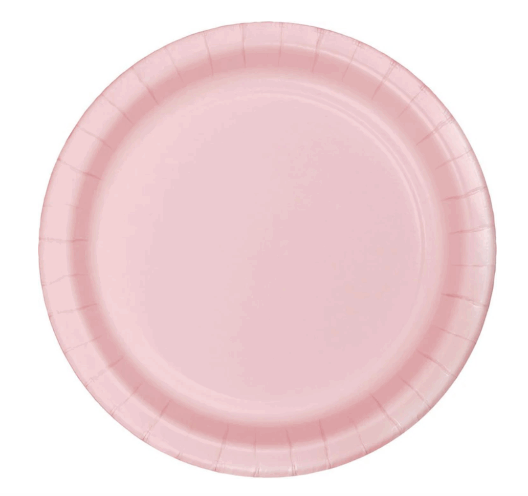 Парти чинии розови 10 броя - 23 см