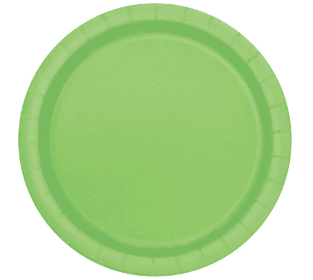 Парти чинии зелени /10 броя в опаковка/ - 23 см