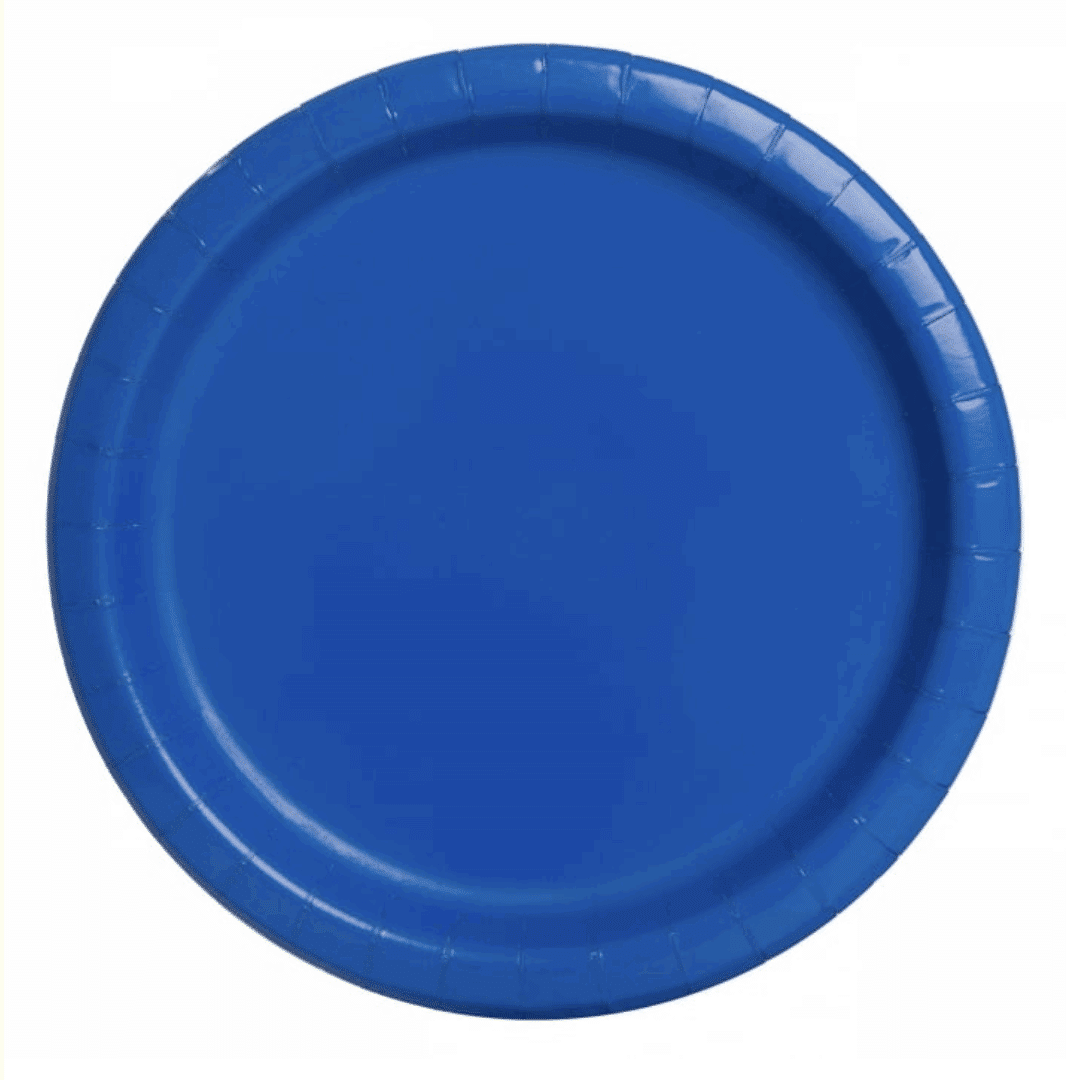 Парти чинии /10 броя в опаковка/ - тъмно сини - 23 см