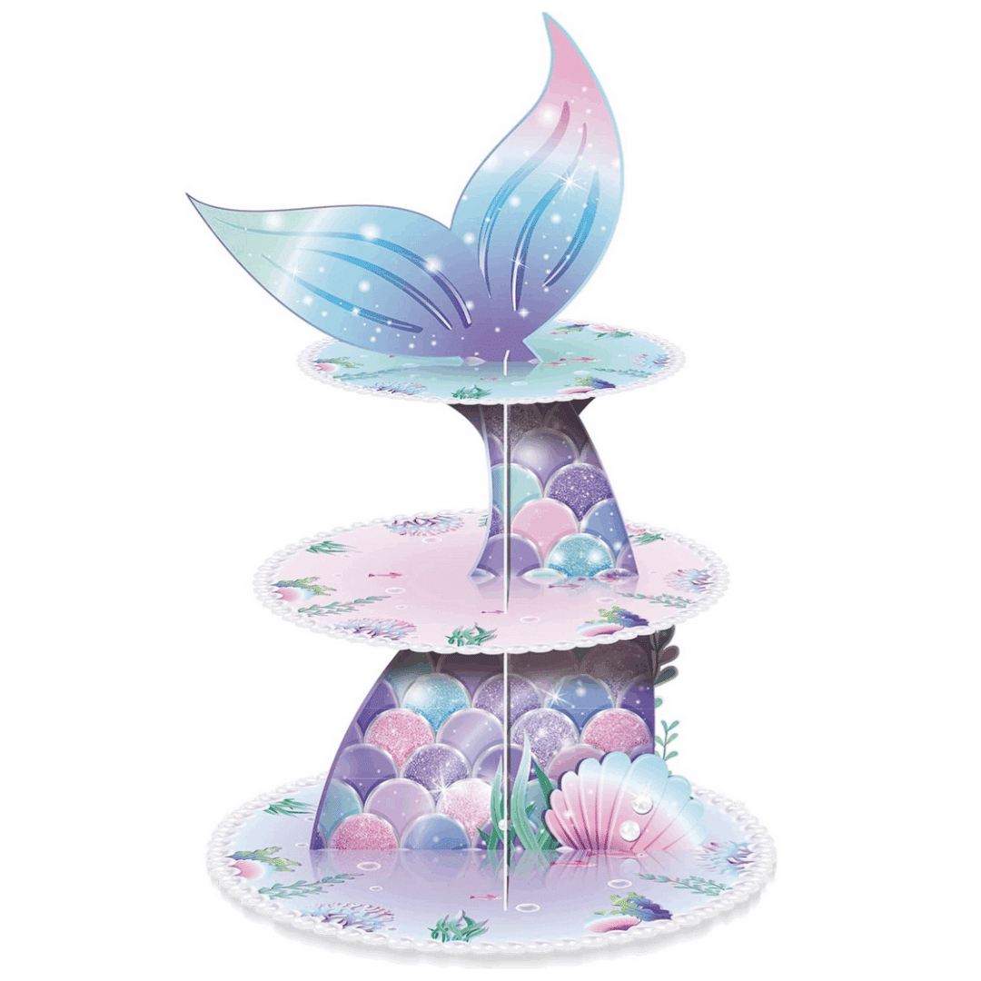 Стойка за мъфини и сладки - Русалка (Mermaid) - 3 нива