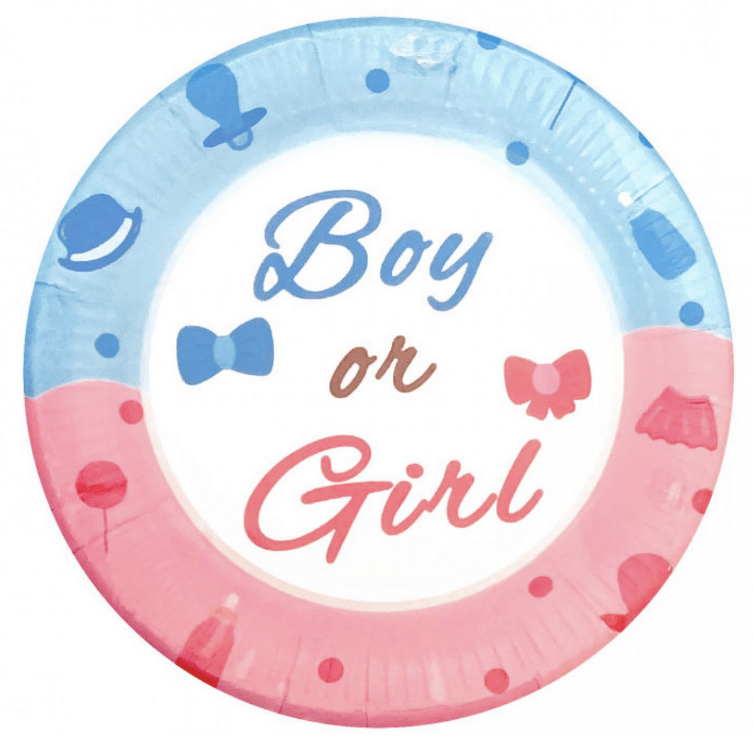 Парти чинии" Boy or Girl" - 18 см - 10 броя