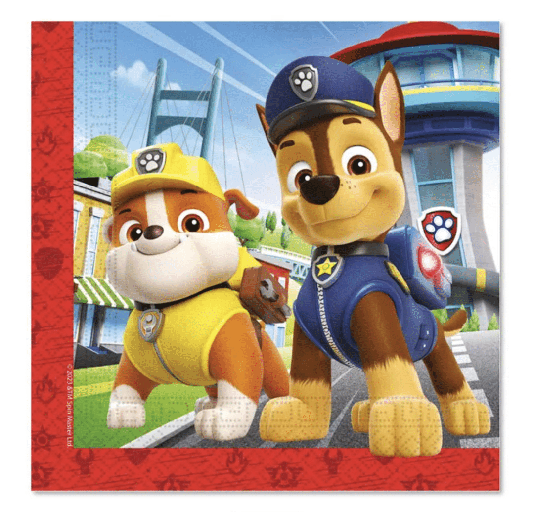 Парти салфетки Пес Патрул (Paw Patrol) - Ready for Action | 33x33 cм | 20 броя