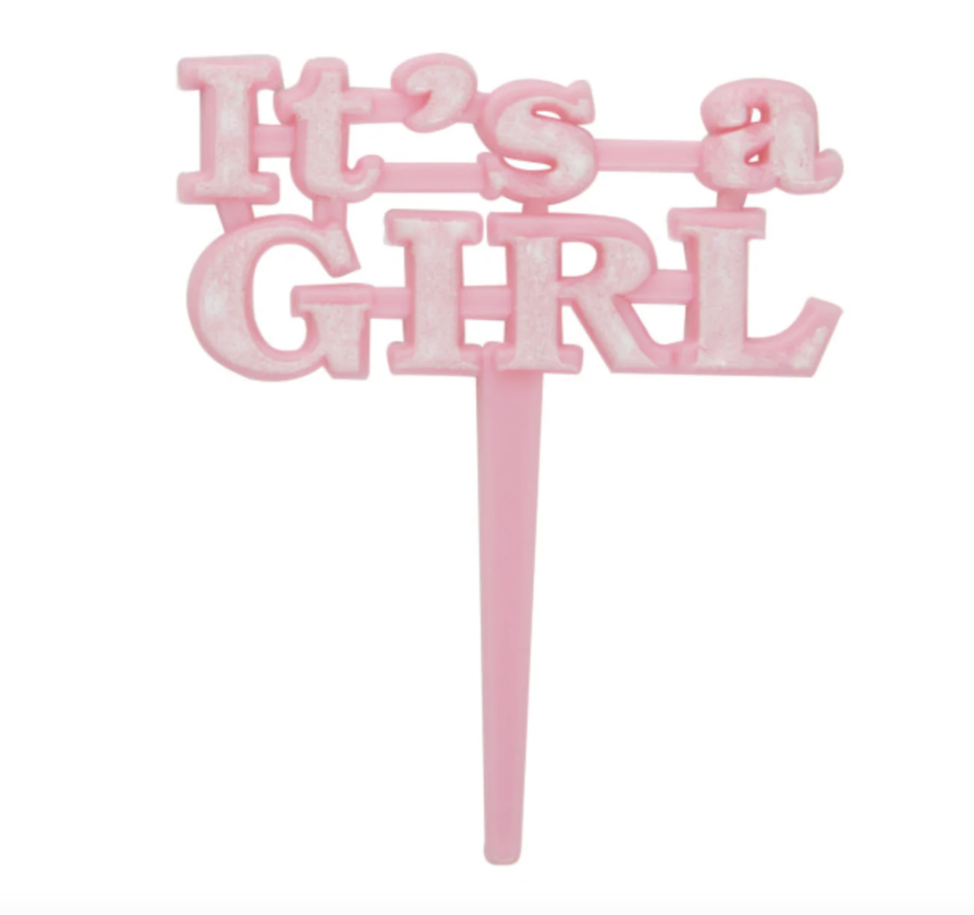 Сладурски топери за мъфини - It's a Girl - 8 броя