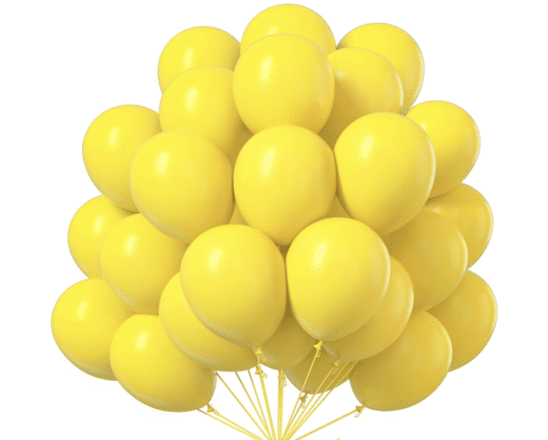 Балони металик жълти (Yellow) -13 см -100 броя