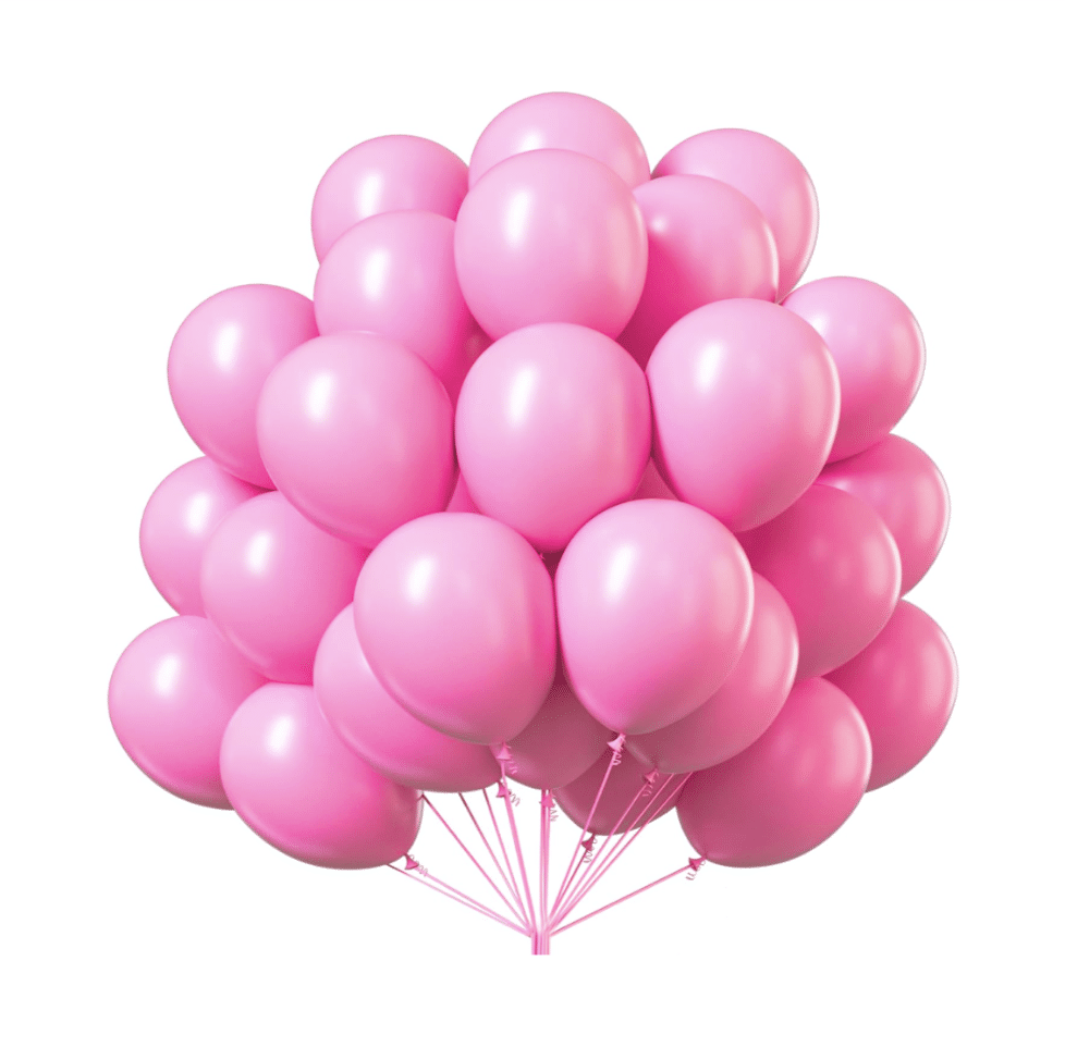 Балони Металик - 100 броя ( Rose ) бeбешко розово - 13 см