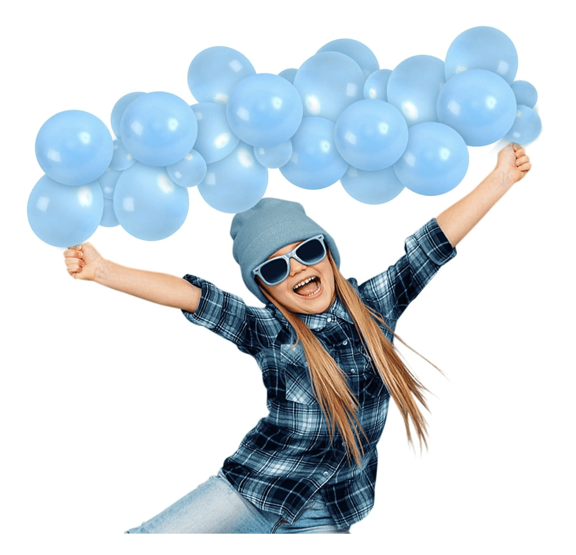 Балони Металик светло сини  /20 броя/ – 13 см