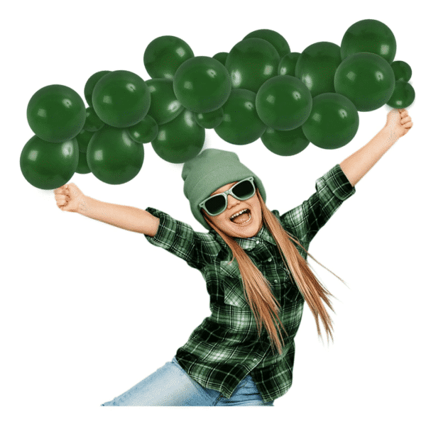 Балони металиk зелени (Green) -13 см - 20 броя