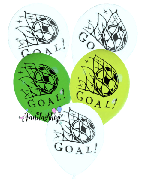 Балони латекс Футбол (Football) - 5 броя - 30 см