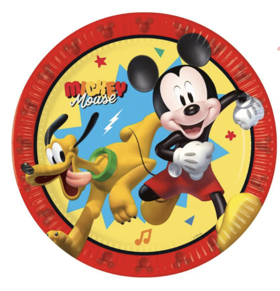 Парти чинии Мики Маус( Mickey Mouse) - 8 броя -23 см