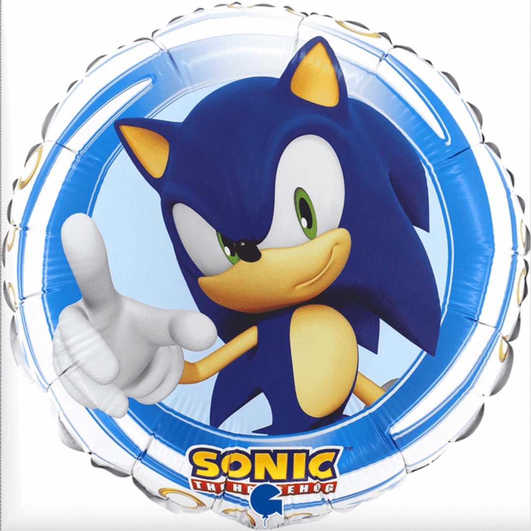Балон фолио Соник (Sonic) - 43  см с две лица