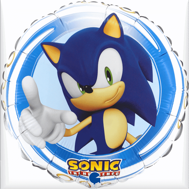 Балон фолио Соник (Sonic) - 43  см с две лица