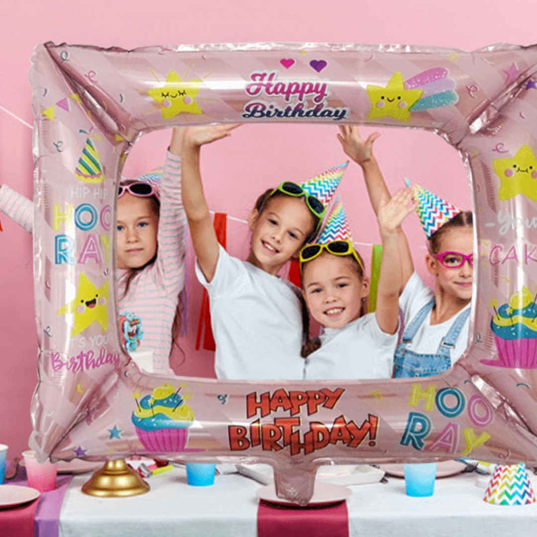 Балон Фото рамка "Happy Birthday" с размер 50 см. х 59 см.