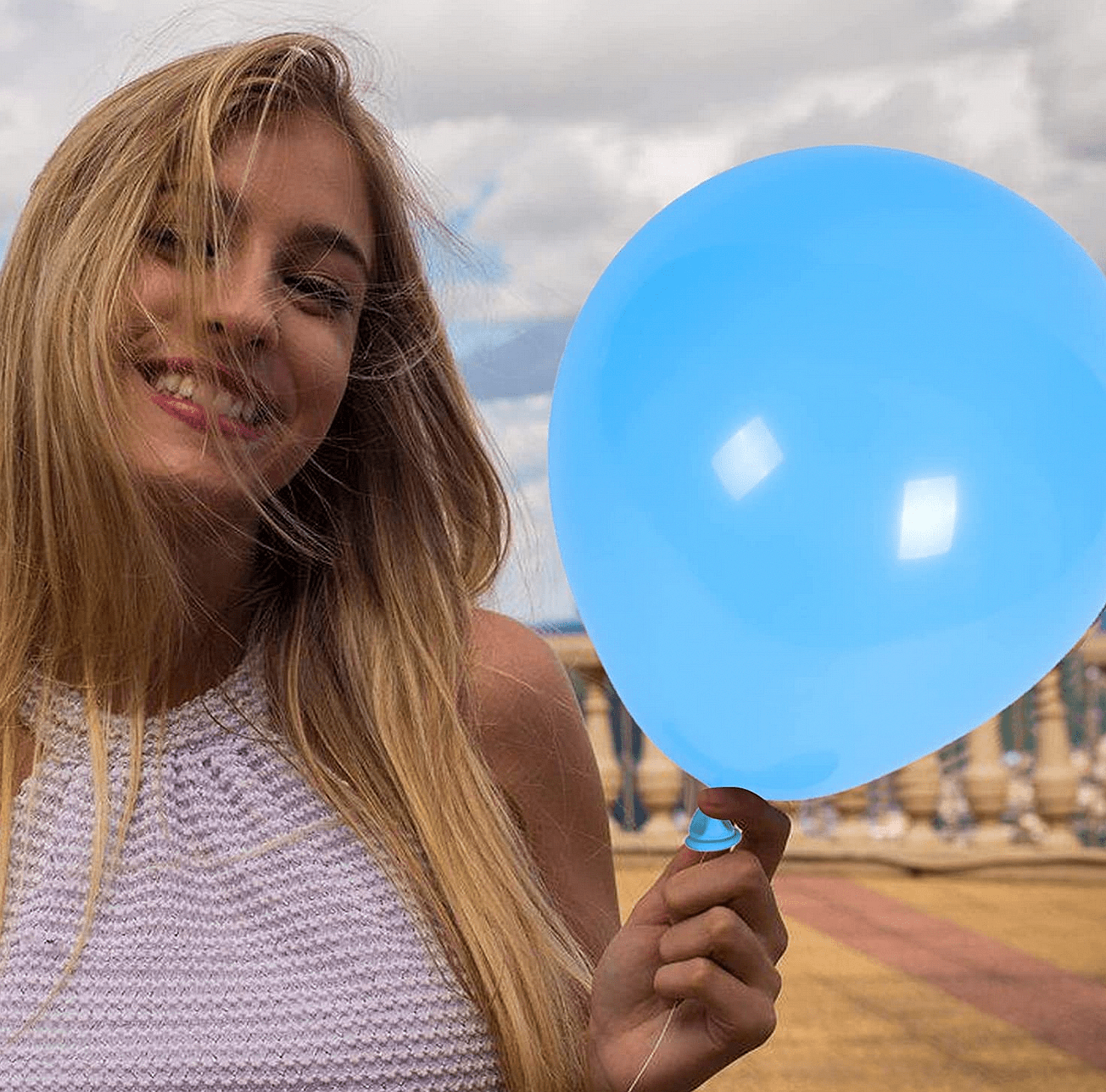 Балони Класик 100 броя светло сини (Baby Blue) - 13 см - Image 4