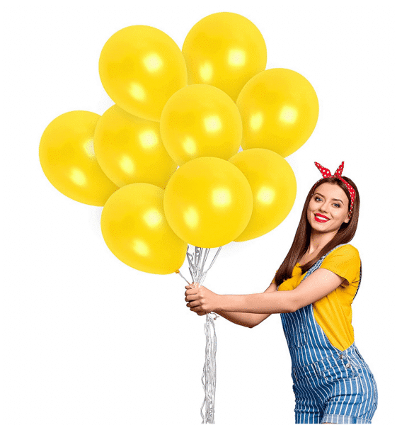 Балони металик  Жълти - 26 см  пакети от 10 |  50 и 100 броя