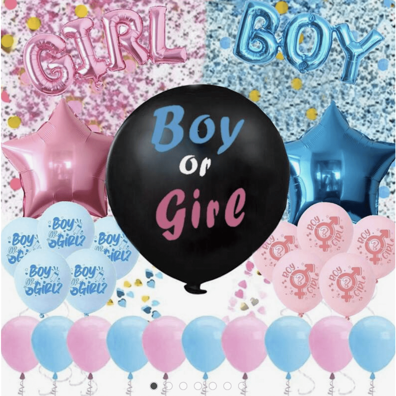 Балони за разкриване пола на Бебето Boy or Girl  - 30 см - 6 броя - Image 3