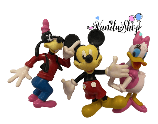 Фигурки за торта Мики Маус и Приятели (Mickey Mouse & Friends) пластмасови - 3 броя