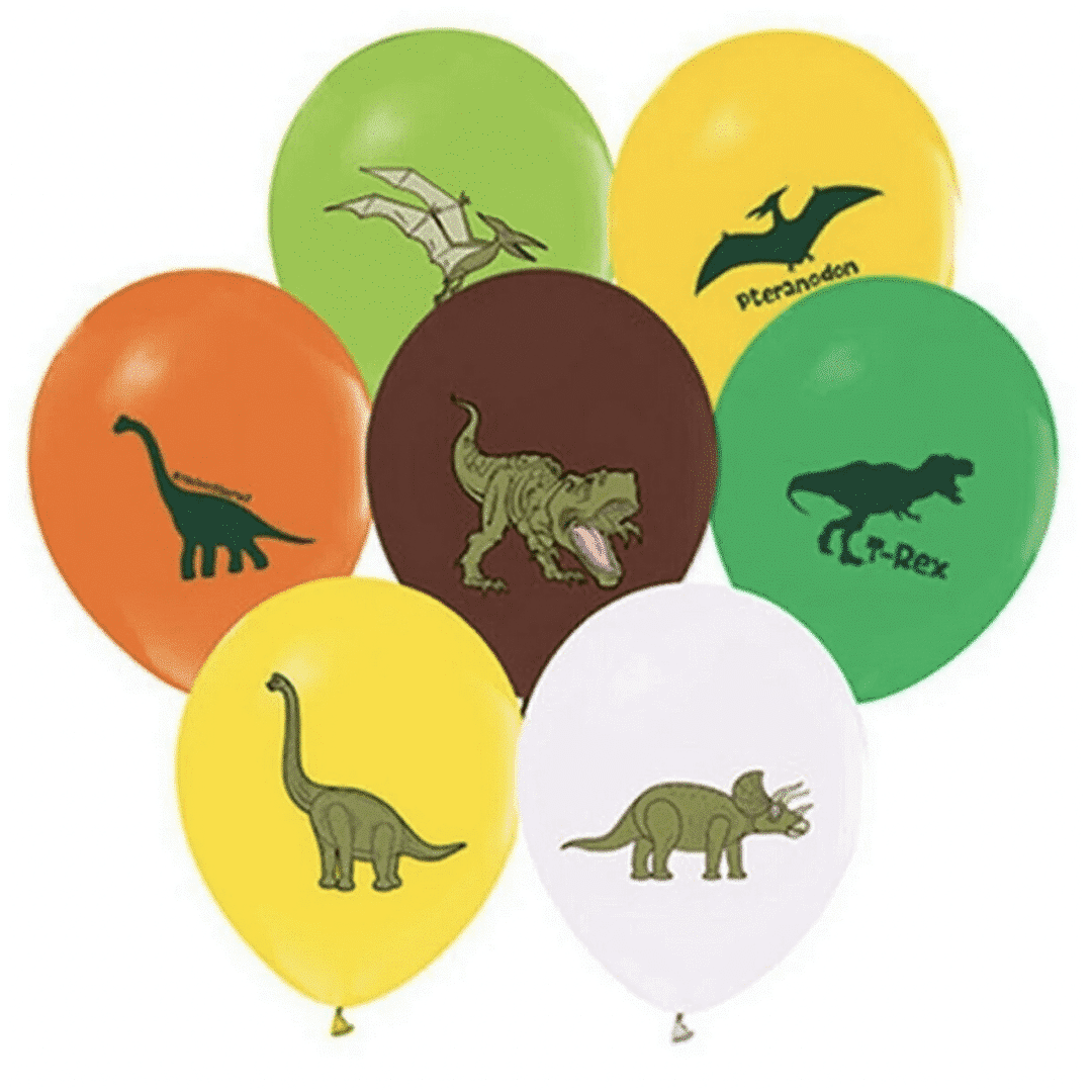 Комплект Балони "Динозавър" Dino /5 броя микс цветове/ - 30 см