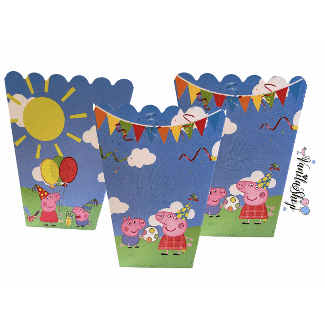 Кутии за пуканки и сладки Пепа Пиг (Peppa Pig) - 10 броя