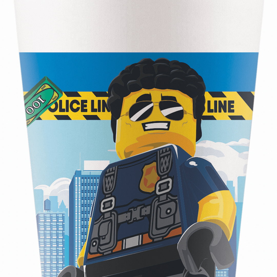 Парти Чaши Конструктори Лего Lego City  |  8 броя 200 мл