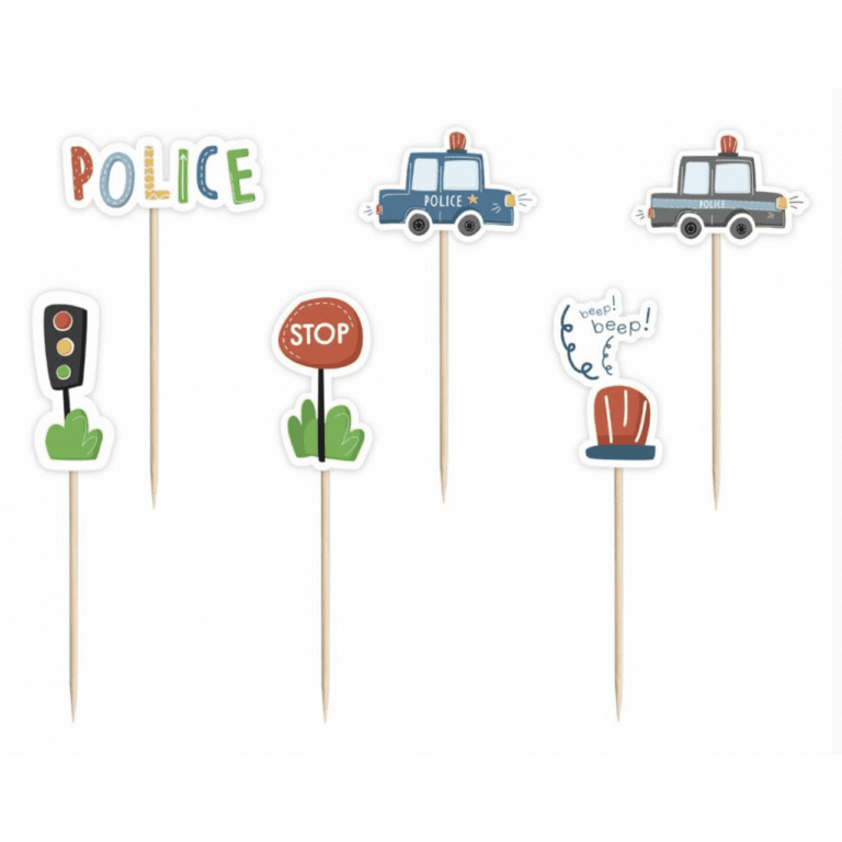 Топери за мъфини и сладки Полиция (POLICE) - 6 броя