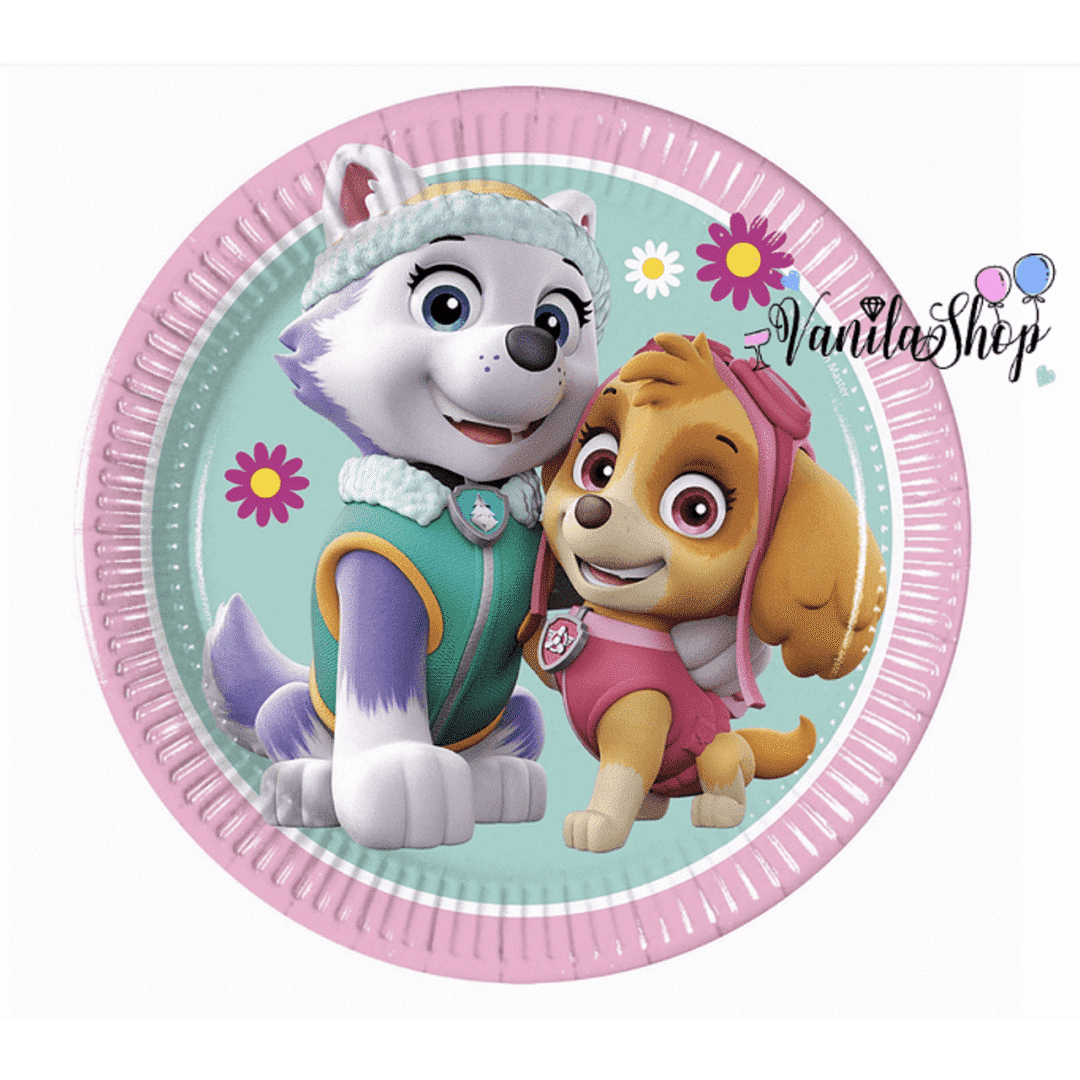 Парти чинии Пес Патрул-  Paw Patrol - Skye & Everest - Скай - 8 броя - 23 см