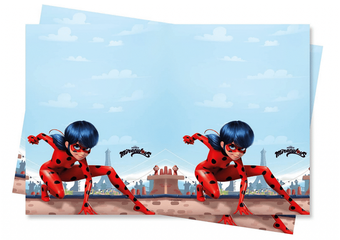 Парти покривка Калинката и Черния Котарак  (Ladybug and cat noir ) - 120 x 180см