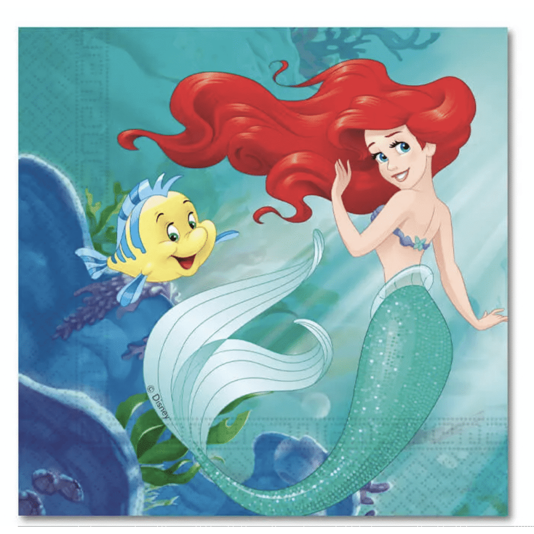 Парти салфетки Ариел (Ariel) Русалка (Mermaid) - 20 броя