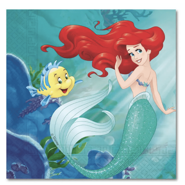 Парти салфетки Ариел (Ariel) Русалка (Mermaid) - 20 броя