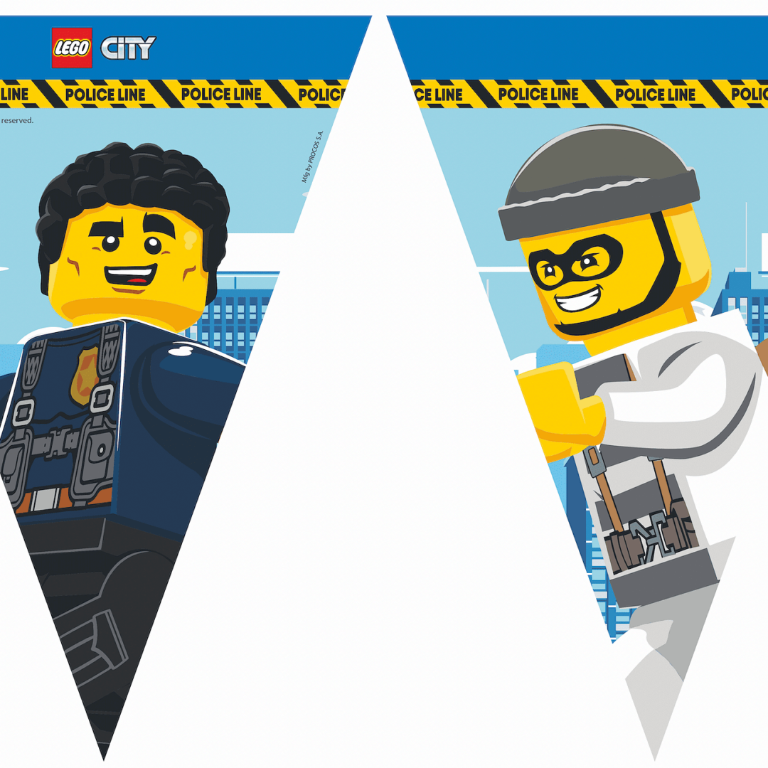 Парти Банер Флагчета Конструктори Лего Lego City  - 2.3 метра