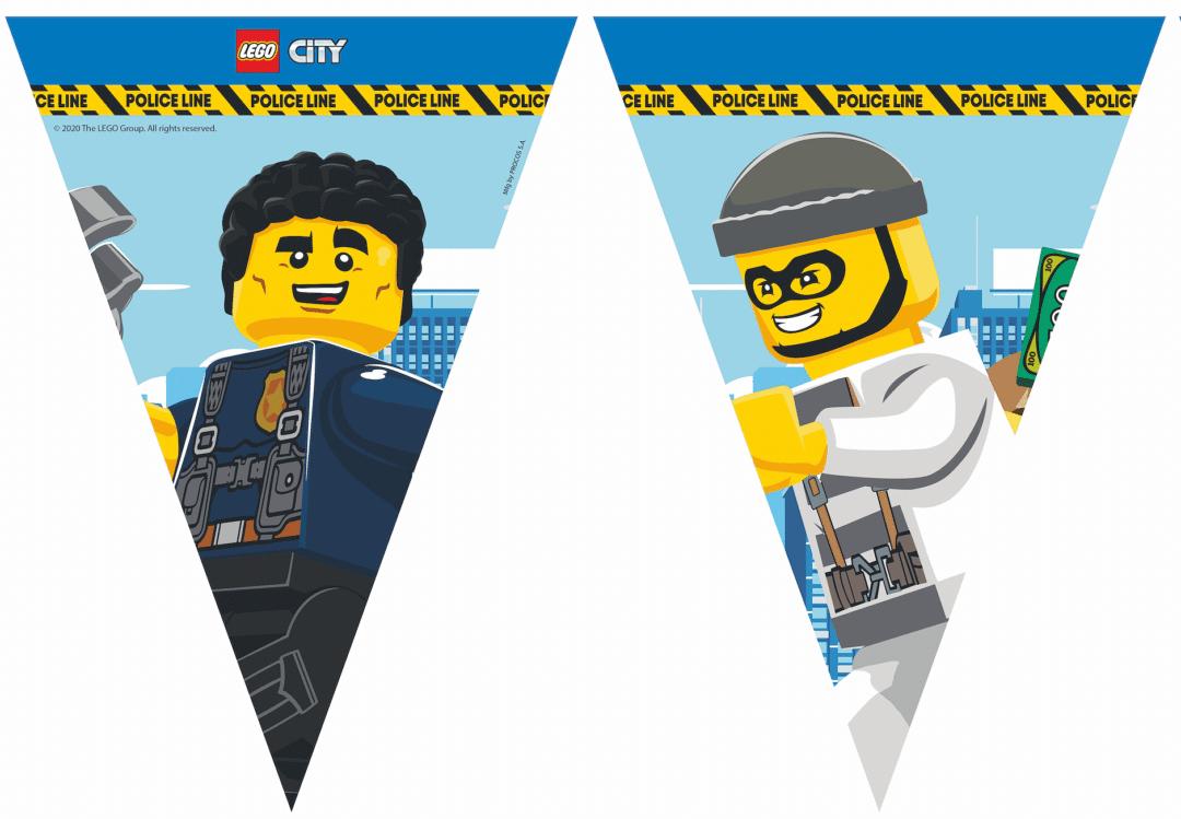 Парти Банер Флагчета Конструктори Лего Lego City  - 2.3 метра