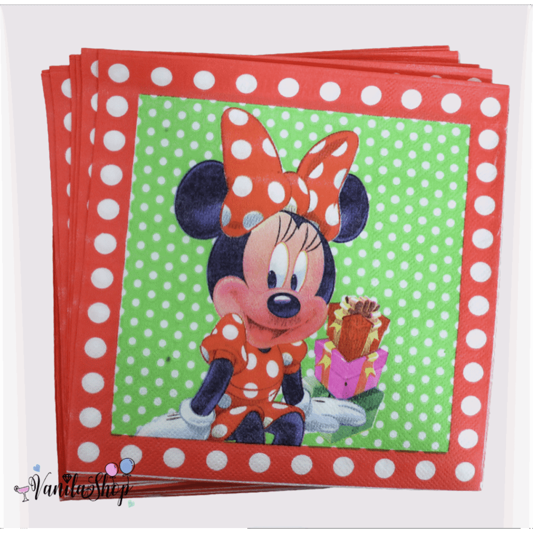 Парти Салфетки - Мини Маус (Minnie Mouse) - 20 броя