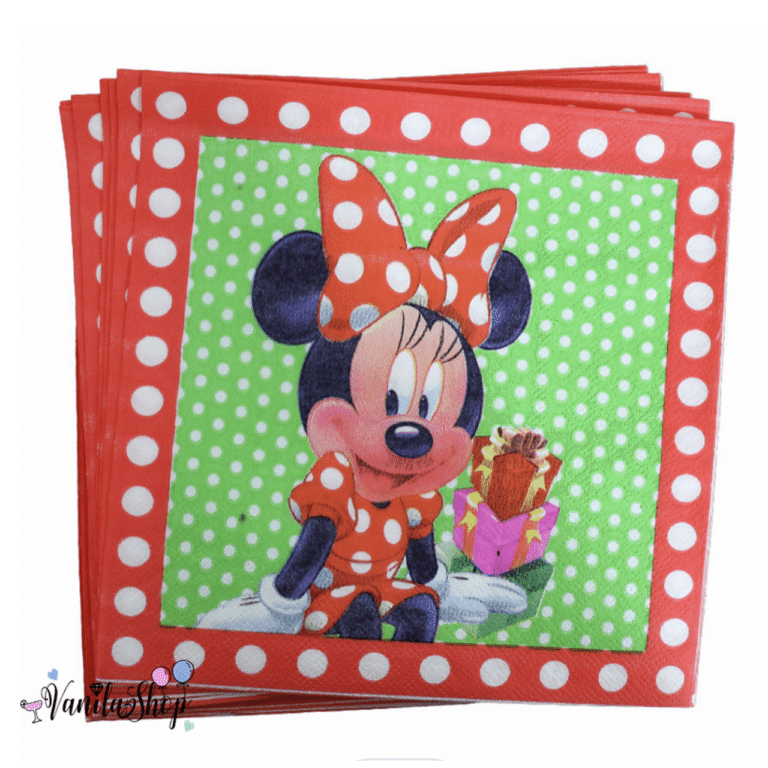 Парти Салфетки -  Мини Маус (Minnie Mouse) - 20 броя